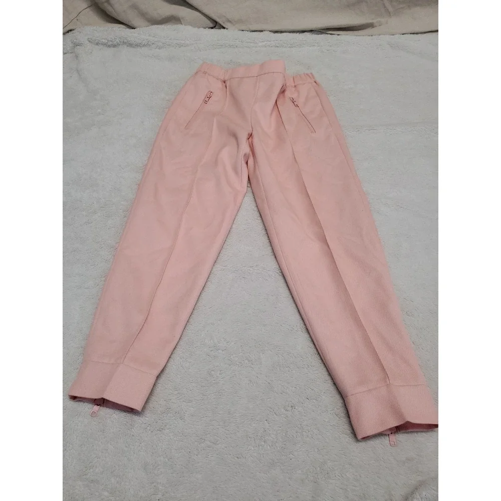J. Crew Pink Wool Blend Zip Tapered Cropped Pants‎ 0 Petite Basic Simple Preppy